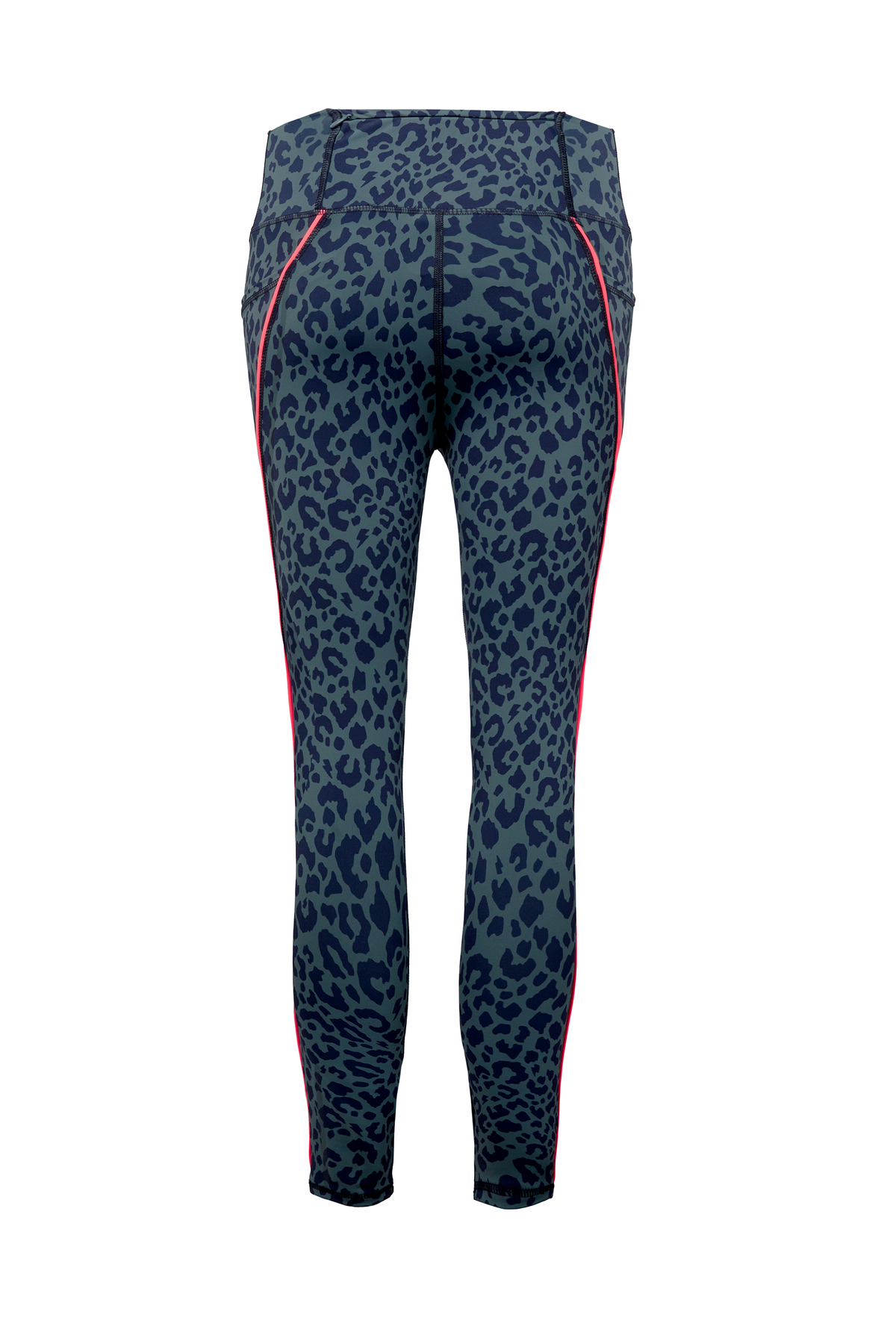 Khaki with Navy Candy Leopard 7/8 Length Active Leggings