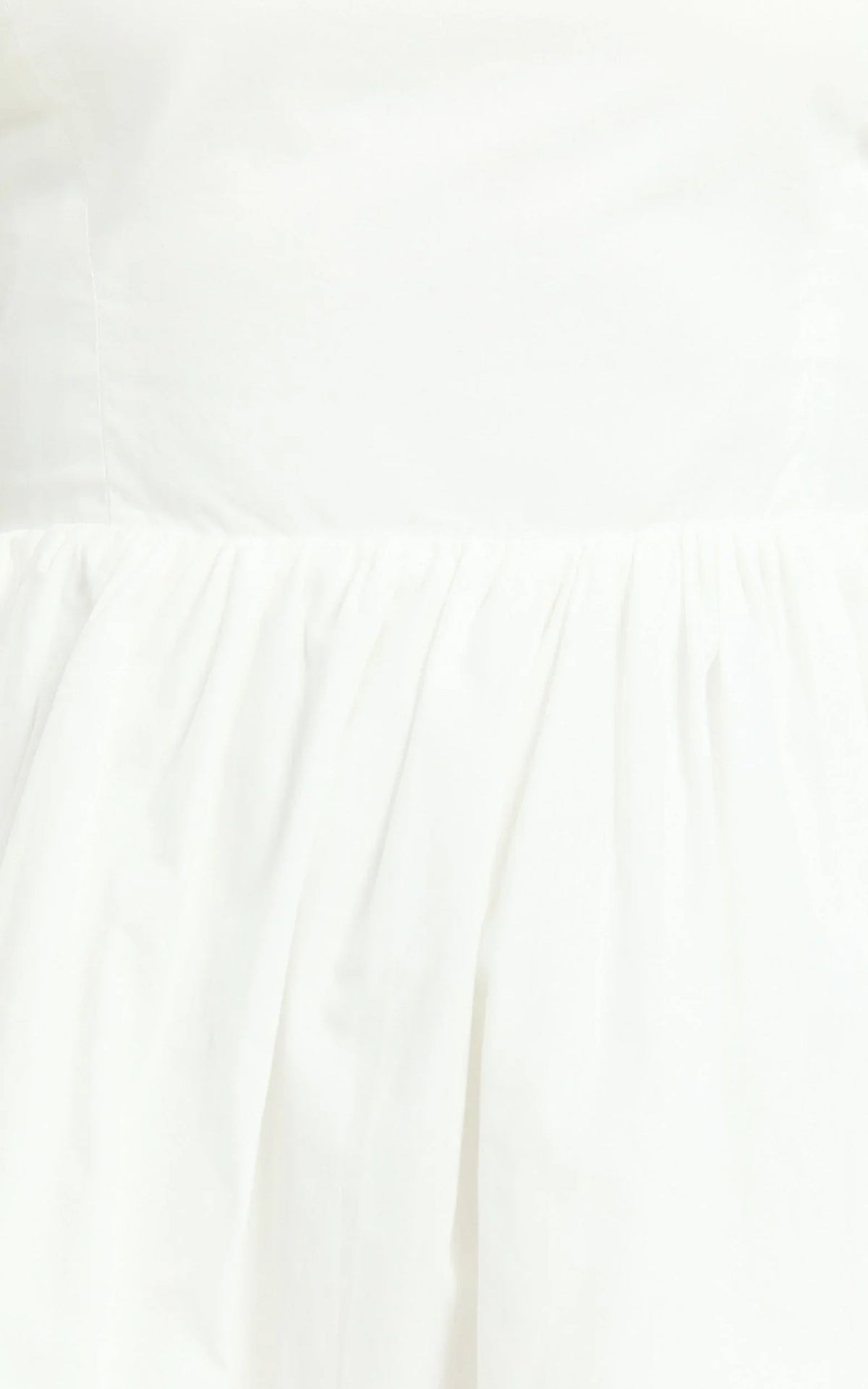 Kimberly Mini Dress - Square Neck Bubble Hem Dress in White