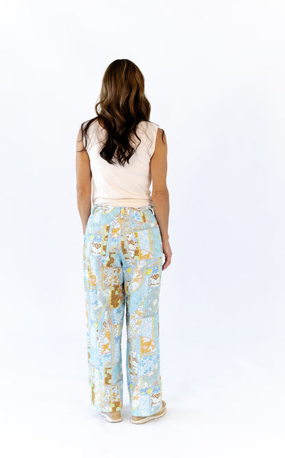 Nour Twill Patchwork Pants