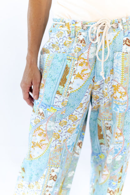 Nour Twill Patchwork Pants